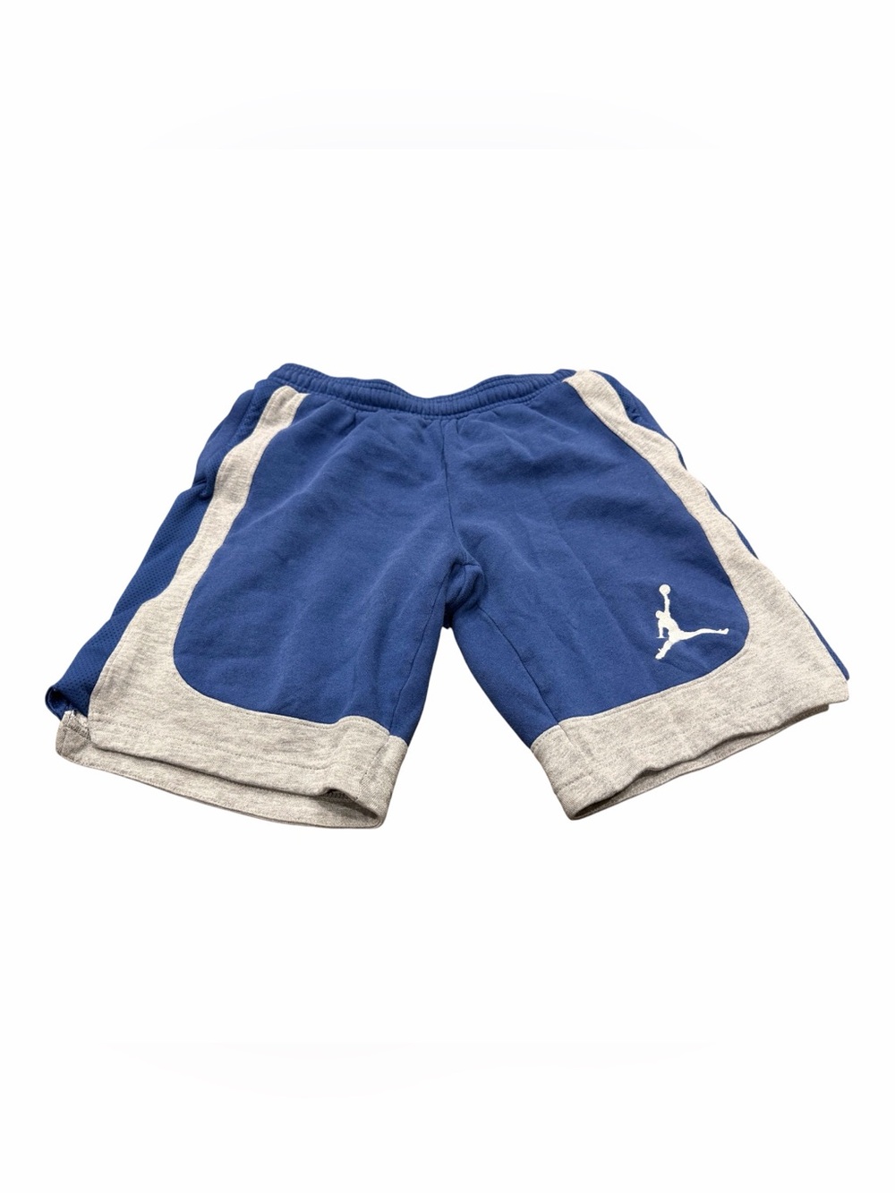 Jordan Boys Sweat Shorts Size 10-12, Blue and Gray, Logo